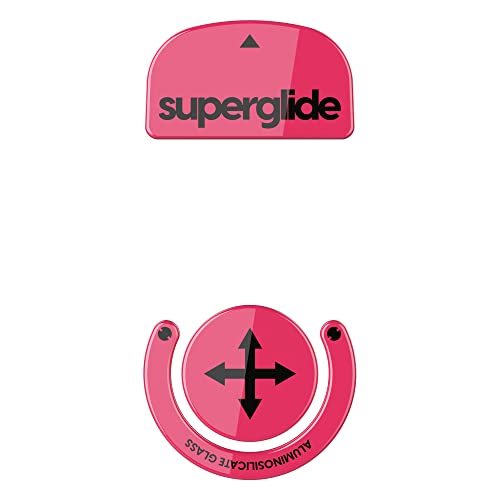 Superglide: Schnellste und geschmeidigste Mausfüße/Skates aus ultrastarkem, makellosem Glas, superschnelle, Glatte und langlebige Sohle für Logitech G Pro X Superlight, Magenta von Pulsar Gaming Gears