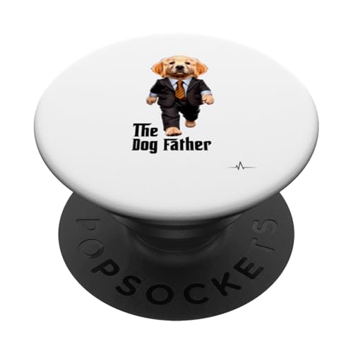 The Dog Father Pet T-Shirt - Lustiges Hunde-Dad-T-Shirt für Männer PopSockets Klebender PopGrip von Pulse Trendz