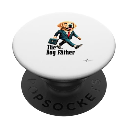 The Dog Father Pet T-Shirt - Lustiges Hunde-Dad-T-Shirt für Männer PopSockets Klebender PopGrip von Pulse Trendz