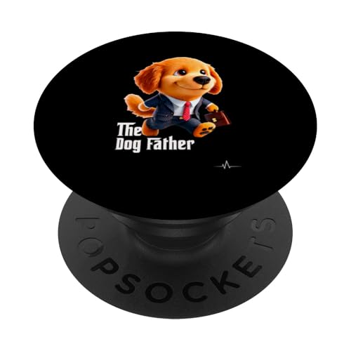 The Dog Father Pet T-Shirt - Lustiges Hunde-Dad-T-Shirt für Männer PopSockets Klebender PopGrip von Pulse Trendz