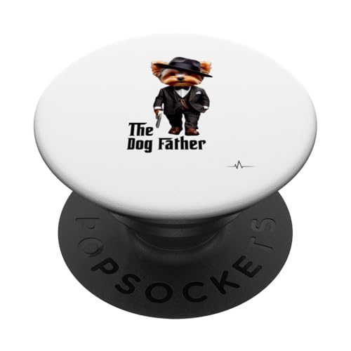 The Dog Father Pet T-Shirt - Lustiges Hunde-Dad-T-Shirt für Männer PopSockets Klebender PopGrip von Pulse Trendz