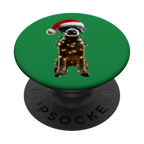 Pumi Hund Weihnachtsmannmütze Weihnachtsbeleuchtung Besitzer Mama PopSockets Klebender PopGrip von Pumi Dog Christmas Products