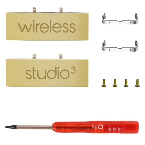 Studio 3 Scharnier wie OEM A1914 Ersatzteile, Reparaturset, langlebiges Zubehör, kompatibel mit Beats by Dre Studio3 (A1914) und Studio Pro (A2924) kabellosen Kopfhörern (Gold) von Pumyog