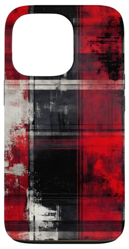 Punk Grunge Rot Schwarz Plaid Hülle für iPhone 13 Pro von Punk Grunge Designs by Dennex