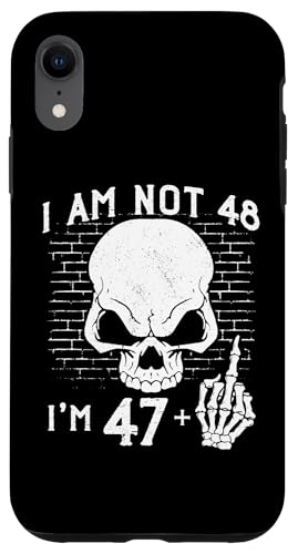 Hülle für iPhone XR I Am 47 Plus Middle Finger - 48th Birthday Skeleton Hand von Punk Skull Skeleton : Age + Middle Finger Birthday