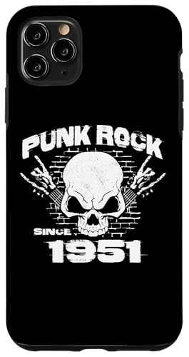 Hülle für iPhone 11 Pro Max Skull Rock Hands 73rd Birthday - Punk Rock Since 1951 von Punk's not Dead - Skull Punk Rock