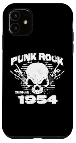 Hülle für iPhone 11 Punk Rock Since 1954 - Skull Rock Hands 70th Birthday von Punk's not Dead - Skull Punk Rock