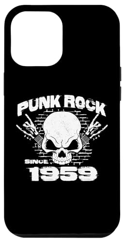 Hülle für iPhone 15 Pro Max Punk Rock Since 1959 - Skull Rock Hands 65th Birthday von Punk's not Dead - Skull Punk Rock