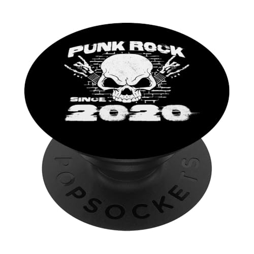Punk Rock Since 2020 - 4th Birthday Skull Rock Hands PopSockets mit austauschbarem PopGrip von Punk's not Dead - Skull Punk Rock
