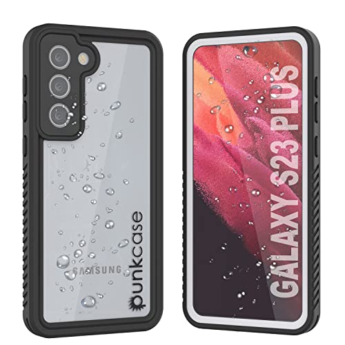 PunkCase Wasserdichte Schutzhülle für Galaxy S23 Plus [Extreme Serie] [Slim Fit] [IP68 zertifiziert] [stoßfest] [schmutzdicht] [schneefest] Armor Cover für Galaxy S23+ Plus 5G (6,6 Zoll) (2023) [Weiß] von PunkCase