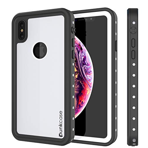 Punkcase Punkcase iPhone Xs, wasserdicht, StudStar-Serie, schmale Passform, IP68-zertifiziert, stoßfest, schmutzdicht, schneefest, 360 Grad Rundumschutz, kompatibel mit Apple iPhone Xs [weiß] von PunkCase