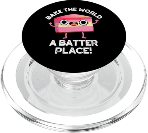 Bake The World A Batter Place Lustiges Kuchen-Wortspiel PopSockets PopGrip für MagSafe von Punny Bone