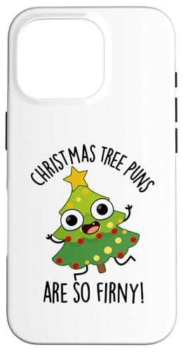 Hülle für iPhone 16 Pro Christmas Tree Puns Are So Fir-ny Lustiges Wortspiel von Punny Bone