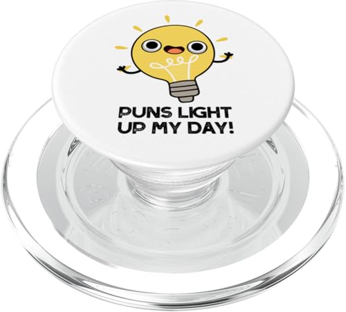 Wortspiele Light Up My Day Lustiges Glühbirnen-Wortspiel PopSockets PopGrip für MagSafe von Punny Bone