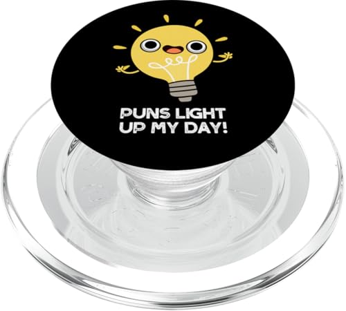 Wortspiele Light Up My Day Lustiges Glühbirnen-Wortspiel PopSockets PopGrip für MagSafe von Punny Bone