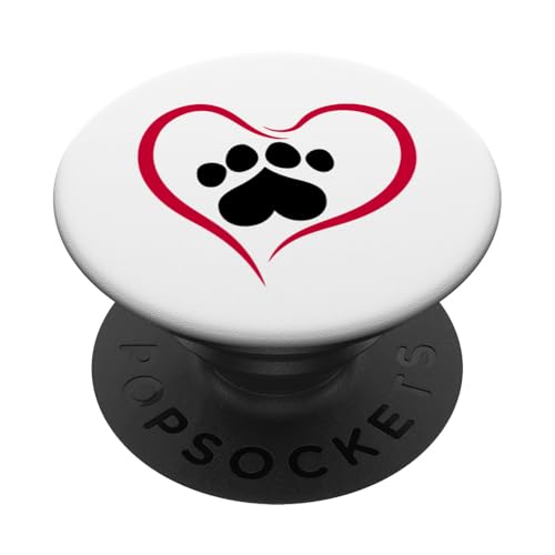 Herzpfote für Hundeliebhaber PopSockets Klebender PopGrip von Puppy Love Heart Pet Lovers Apparel