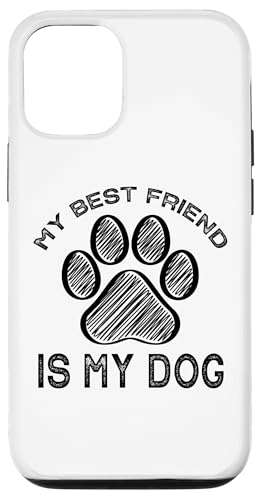 Hülle für iPhone 14 Pro Mein bester Freund ist mein Dog Lover Paw von Puppy Love Heart Pet Lovers Apparel