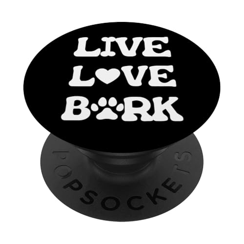 Hundeliebhaber Heart Live Love Bark Hundeliebhaber PopSockets Klebender PopGrip von Puppy Love Heart Pet Lovers Apparel