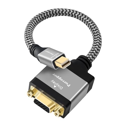 4K DisplayPort auf DVI Adapter, unidirektionaler DP Stecker (Quelle) auf DVI Buchse (Bildschirm) Konverteranschluss, DP Computer auf DVI Monitor Adapter für Monitor, PC, Raspberry Pi, Desktop, von Purcopper