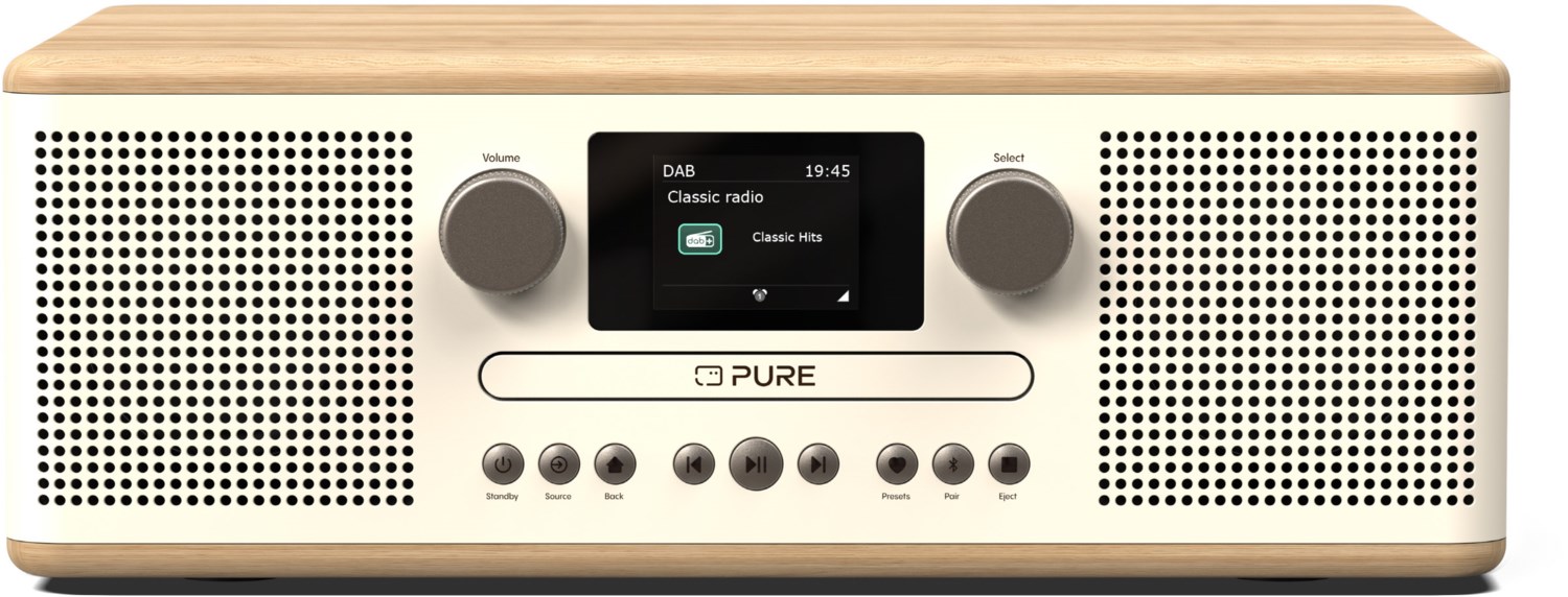 Pure Classic C-D6 Stereo-Anlage white/oak von Pure