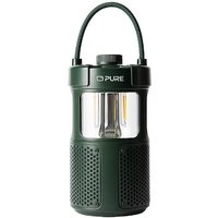 Pure Woodland Glow wasserdichter Outdoor-Lautsprecher mit LED Lampe, grün von Pure