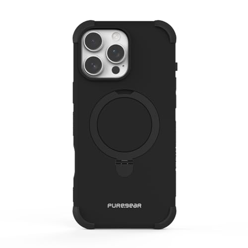 PureGear DualTek KIK – Magnetische Handygriffhülle für iPhone 16 Pro (2024), militärisch getestet und zugelassen, MagSafe-kompatibel, strapazierfähige, langlebige Schutzhülle für iPhone 16 Pro (2024), von PureGear