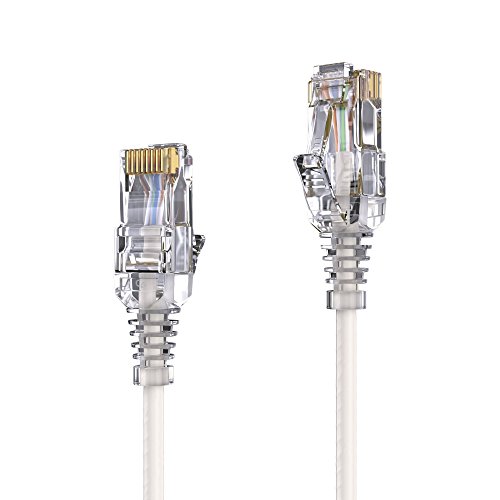 PureLink MC1502-005 CAT6 Netzwerkkabel UTP (10/100/1000 Mbit/s), extra dünn mit 2X RJ45 Stecker, Patchkabel für Switch, Modem, Router, Patchpanels, Patchfelder, 1-er Set, 0,50m, weiß von PureLink