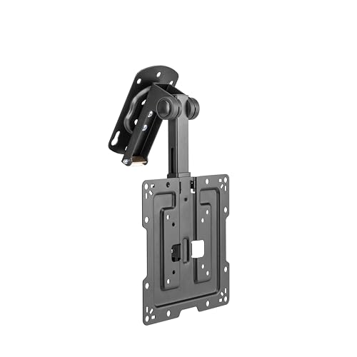 PureMounts TV Deckenhalterung für Fernseher, geeignet für 19-43 Zoll, klappbar, höhenverstellbar, schwenkbar, neigbar, bis VESA 200x200, schwarz von PureMounts