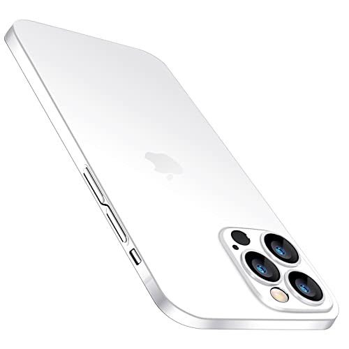 Purluct Kompatibel mit iPhone 15 Pro Max Slim Hülle, papierdünne, transparente Oberfläche, Skin Back Case [vergilbungsfrei] Ultra-Schutzhülle mit Kameraschutz 16,7 cm (6,7 Zoll) (weiß) von Purluct