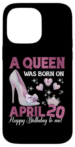 Hülle für iPhone 14 Pro Max Eine Königin wurde am 20. April geboren. Girlie Birthday Queen von Purple April Birthday Queen Designs