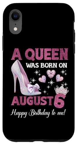 Hülle für iPhone XR Eine Königin wurde am 6. August geboren. Girlie Birthday Queen von Purple August Birthday Queen Designs