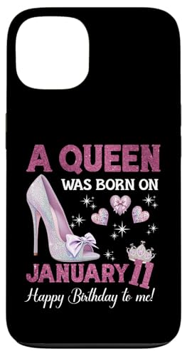 Hülle für iPhone 13 A Queen Was Born On Januar 11 Girlie Birthday Queen von Purple January Birthday Queen Designs