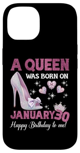 Hülle für iPhone 14 A Queen Was Born On Januar 30 Girlie Birthday Queen von Purple January Birthday Queen Designs