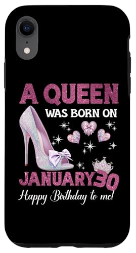 Hülle für iPhone XR A Queen Was Born On Januar 30 Girlie Birthday Queen von Purple January Birthday Queen Designs