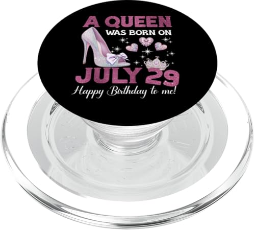 A Queen Was Born On Juli 29 Girlie Birthday Queen PopSockets PopGrip für MagSafe von Purple July Birthday Queen Designs