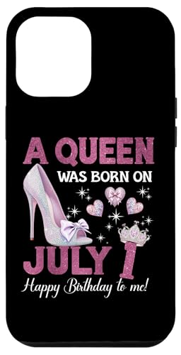 Hülle für iPhone 12 Pro Max A Queen Was Born On Juli 1 Girlie Birthday Queen von Purple July Birthday Queen Designs