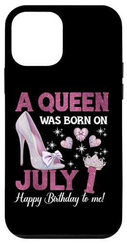 Hülle für iPhone 12 mini A Queen Was Born On Juli 1 Girlie Birthday Queen von Purple July Birthday Queen Designs