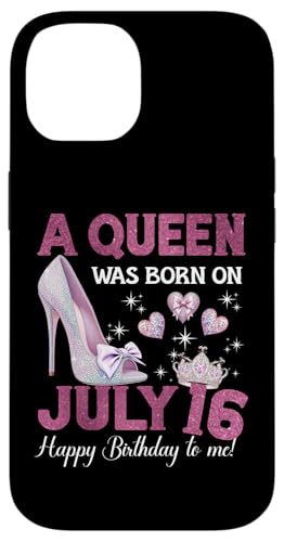 Hülle für iPhone 14 A Queen Was Born On Juli 16 Girlie Birthday Queen von Purple July Birthday Queen Designs