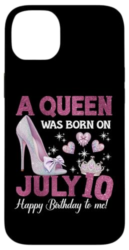 Hülle für iPhone 14 Plus A Queen Was Born On Juli 10 Girlie Birthday Queen von Purple July Birthday Queen Designs