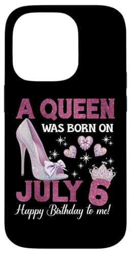 Hülle für iPhone 14 Pro A Queen Was Born On Juli 6 Girlie Birthday Queen von Purple July Birthday Queen Designs