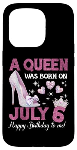 Hülle für iPhone 15 Pro A Queen Was Born On Juli 6 Girlie Birthday Queen von Purple July Birthday Queen Designs