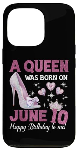 Hülle für iPhone 13 Pro A Queen Was Born On Juni 10 Girlie Birthday Queen von Purple June Birthday Queen Designs