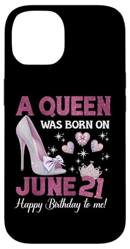 Hülle für iPhone 14 A Queen Was Born On Juni 21 Girlie Birthday Queen von Purple June Birthday Queen Designs