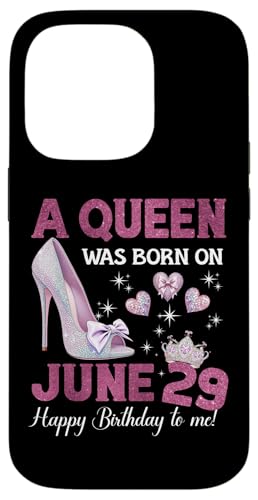 Hülle für iPhone 14 Pro A Queen Was Born On Juni 29 Girlie Birthday Queen von Purple June Birthday Queen Designs