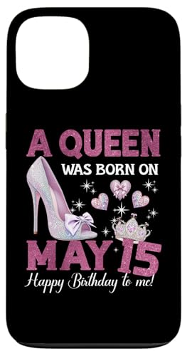 Hülle für iPhone 13 Eine Königin wurde am 15. Mai geboren Girlie Birthday Queen von Purple May Birthday Queen Designs