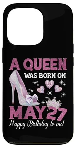 Hülle für iPhone 13 Pro Eine Königin wurde am 27. Mai geboren Girlie Birthday Queen von Purple May Birthday Queen Designs