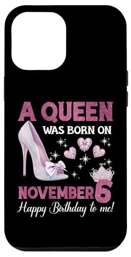 Eine Königin wurde am 6. November geboren. Girlie Birthday Queen Hülle für iPhone 12 Pro Max von Purple November Birthday Queen Designs