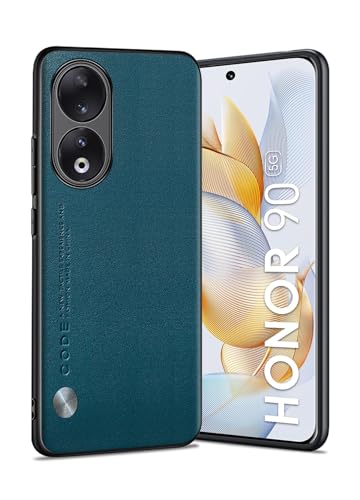 Puxssul für Honor 90 5G Hülle, weiche TPU-Kunstlederhülle,Extrem leichte Ultraleichte Kameraschutzhülle aus Leder für Honor 90 5G (Teal) von Puxssul