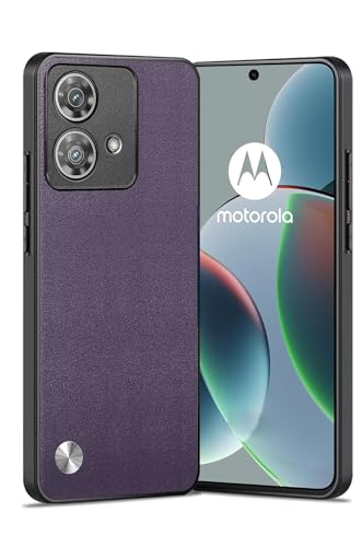 Puxssul für Motorola Moto Edge 40 Neo Ultra 5G Hülle, weiche TPU Kunstleder Hülle,Extrem leichte Ultraleichte Kameraschutz Lederhülle für Motorola Moto Edge 40 Neo (Violett) von Puxssul