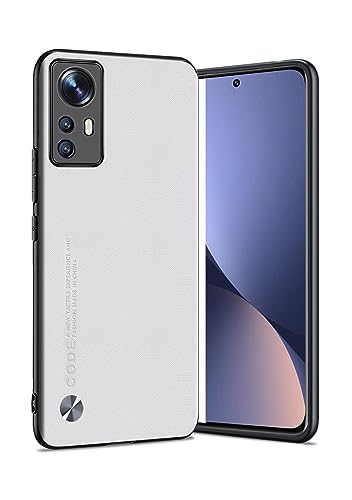 Puxssul für Xiaomi 12 / Xiaomi 12X 5G Hülle, weiche TPU Kunstleder Hülle,Extrem leichte Ultraleichte Kameraschutz Lederhülle für Xiaomi Mi 12 / Xiaomi 12X 5G.(Weiß) von Puxssul